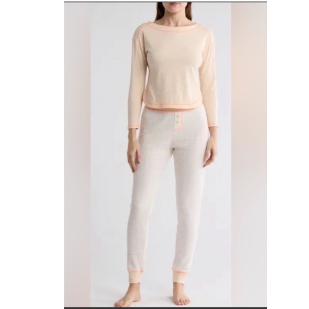 Free People Intimately Chill Evening‎ PJ Top large boho athleisure layered cozy